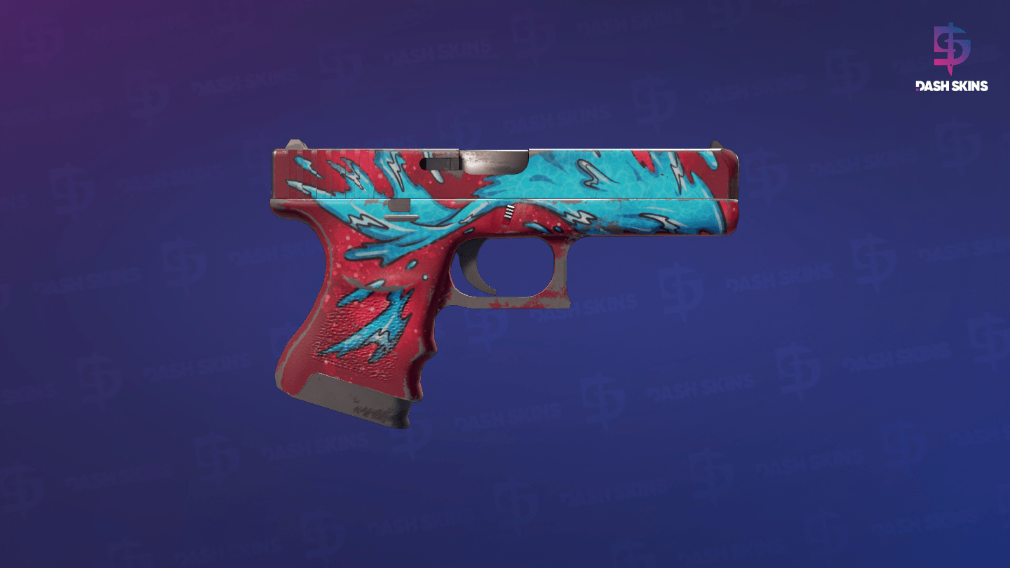 Glock-18 | Water Elemental (Well-Worn) - Backside Screenshot