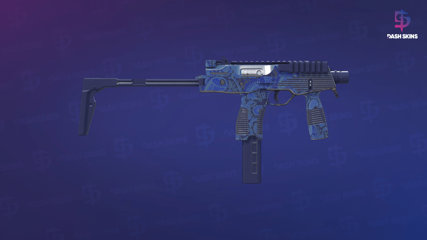 MP9 | Cobalt Paisley (Minimal Wear) - Backside Screenshot