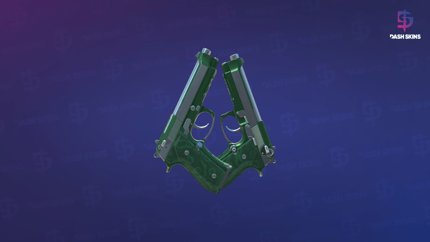Dual Berettas | Polished Malachite (Field-Tested) - Backside Screenshot