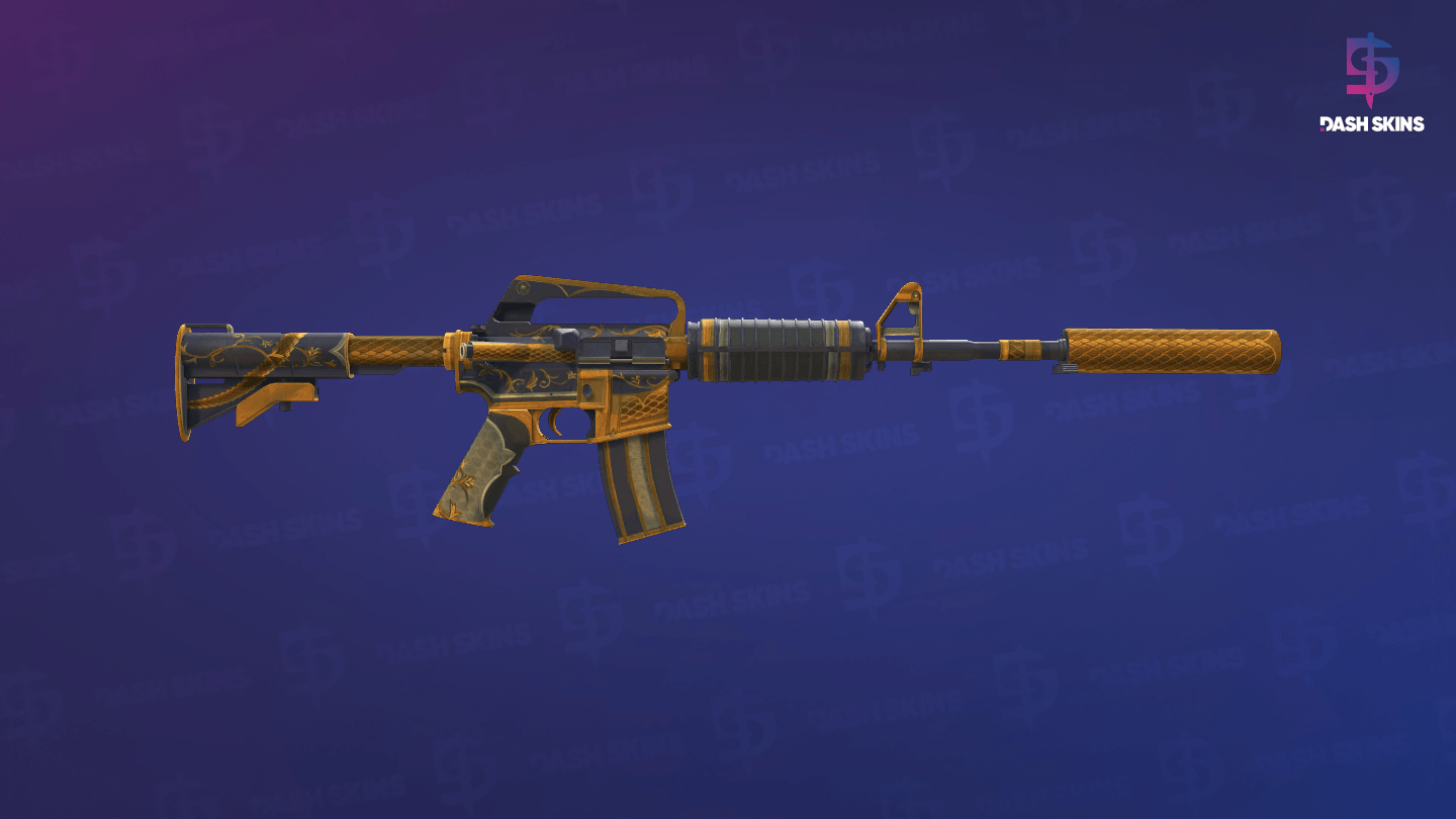 M4A1-S | Golden Coil (Well-Worn) - Backside Screenshot