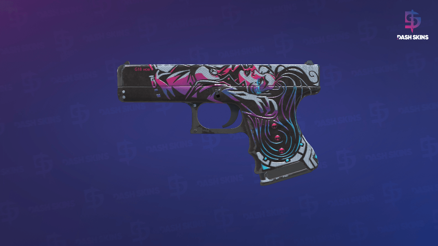 Glock-18 | Neo-Noir (Well-Worn) - Frontside Screenshot