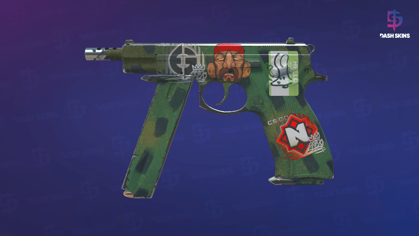 CZ75-Auto | Jungle Dashed (Minimal Wear) - Frontside Screenshot