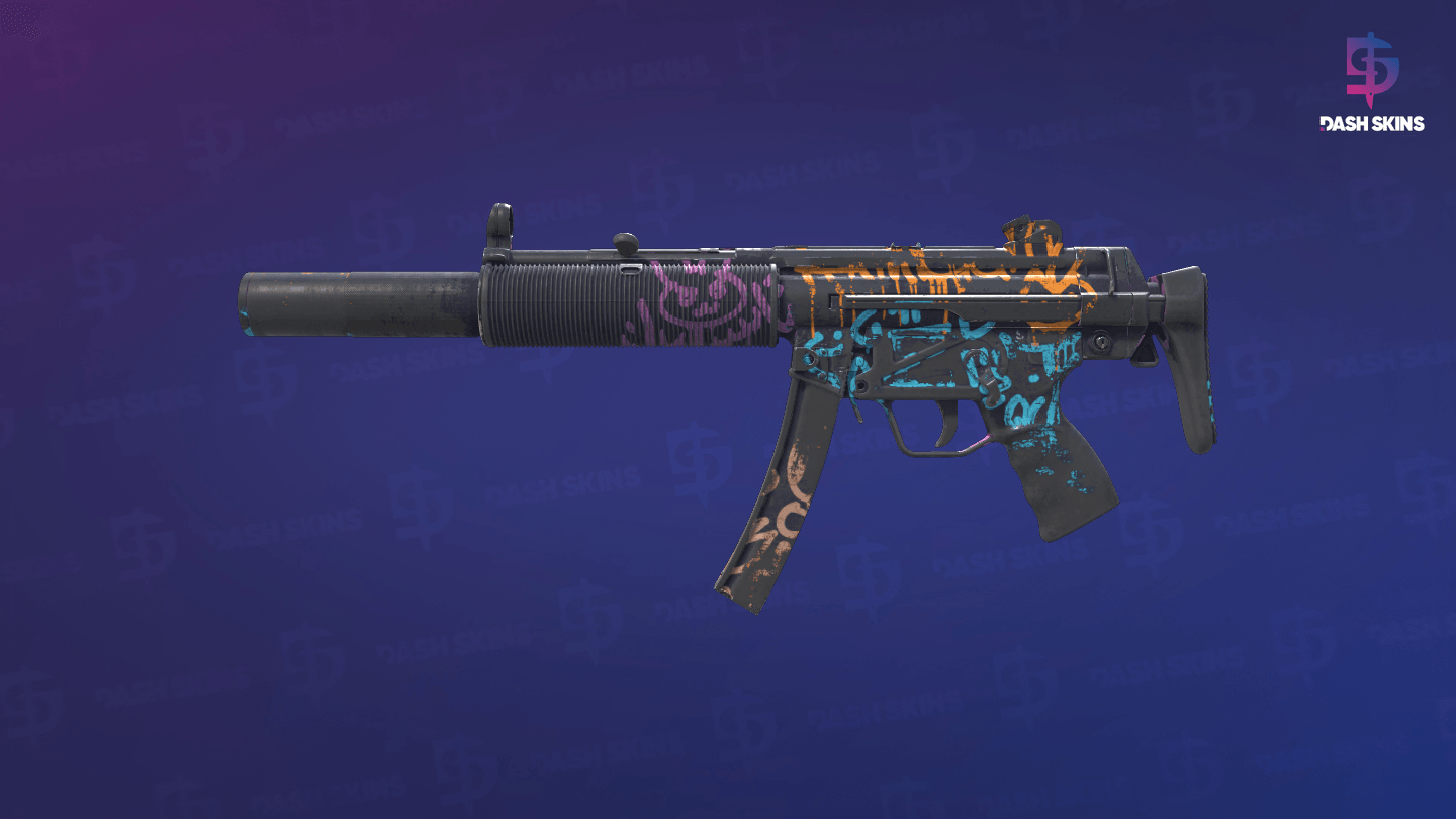 MP5-SD | Neon Squeezer (Battle-Scarred) - Frontside Screenshot