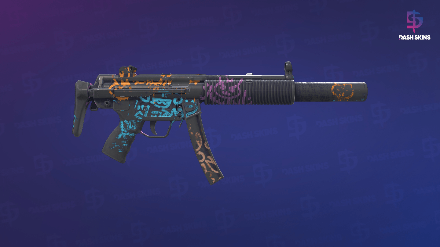 MP5-SD | Neon Squeezer (Battle-Scarred) - Backside Screenshot