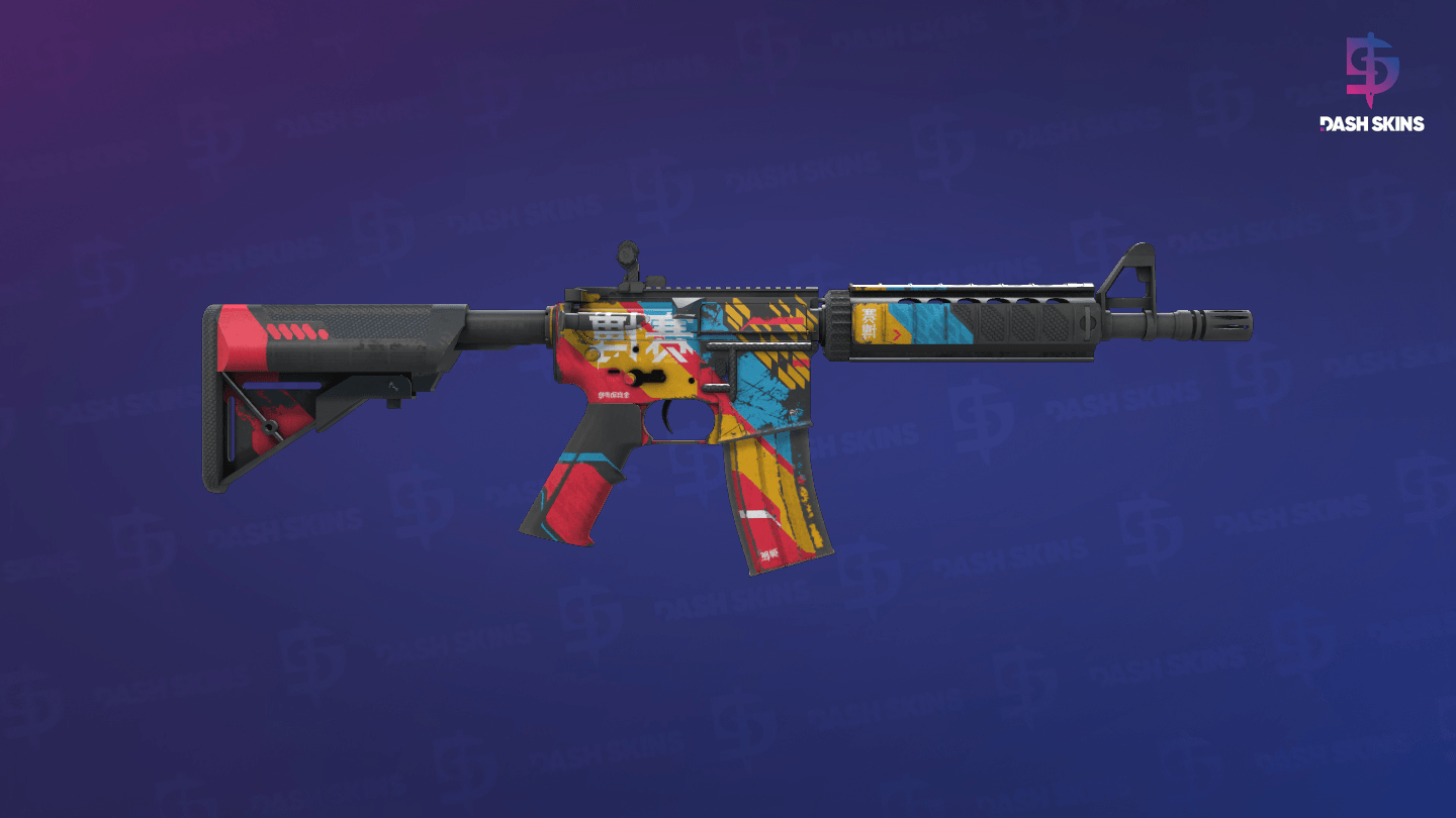 M4A4 | Cyber Security (Well-Worn) - Backside Screenshot