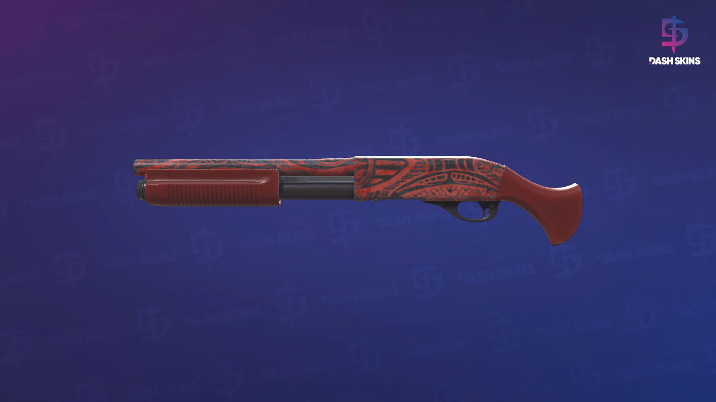 Sawed-Off | Crimson Batik (Field-Tested) - Frontside Screenshot