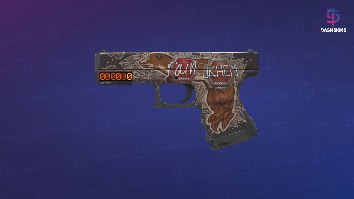 StatTrak™ Glock-18 | Weasel (Well-Worn) - Frontside Screenshot