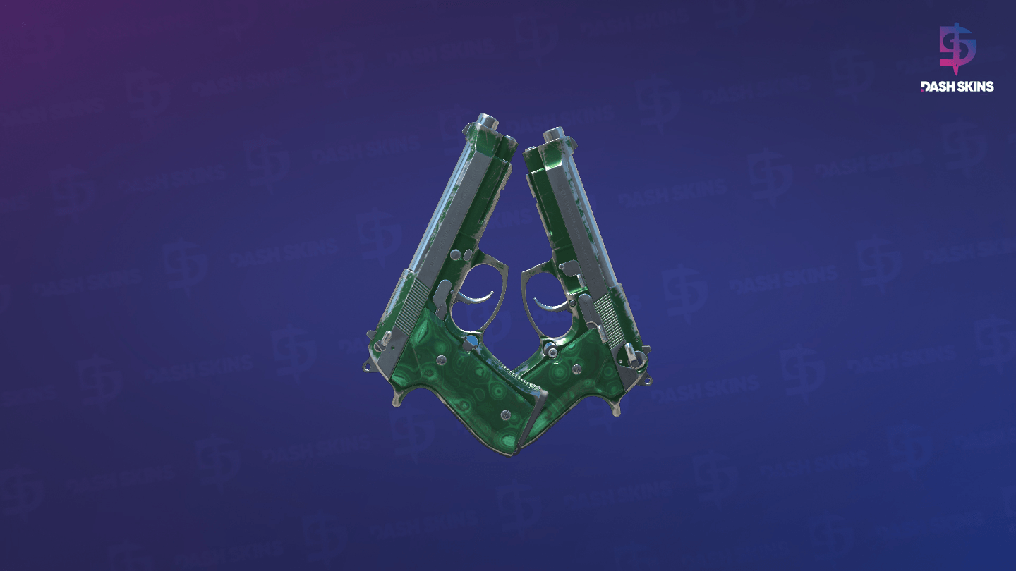 Dual Berettas | Polished Malachite (Field-Tested) - Backside Screenshot