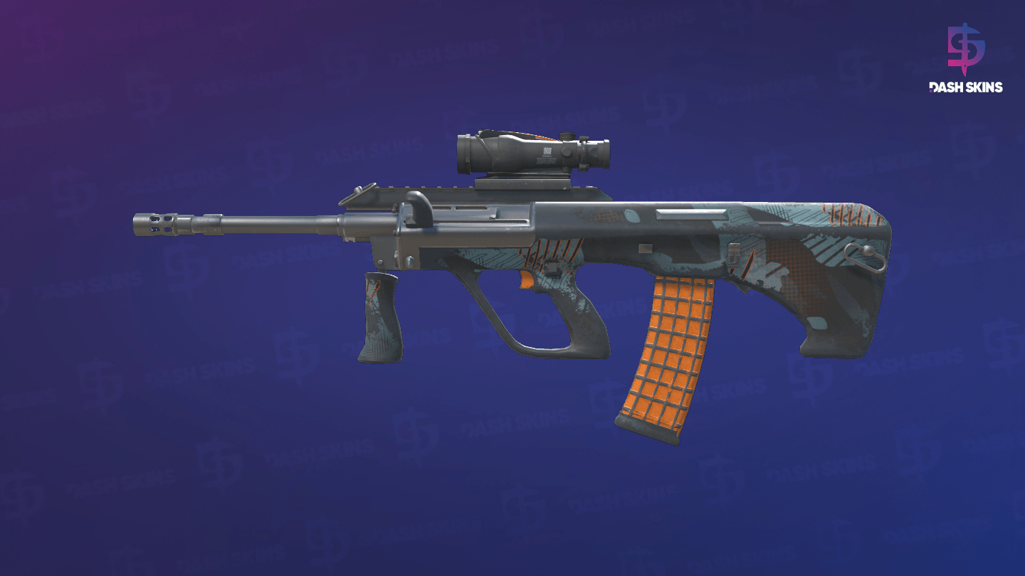 AUG | Amber Slipstream (Well-Worn) - Frontside Screenshot