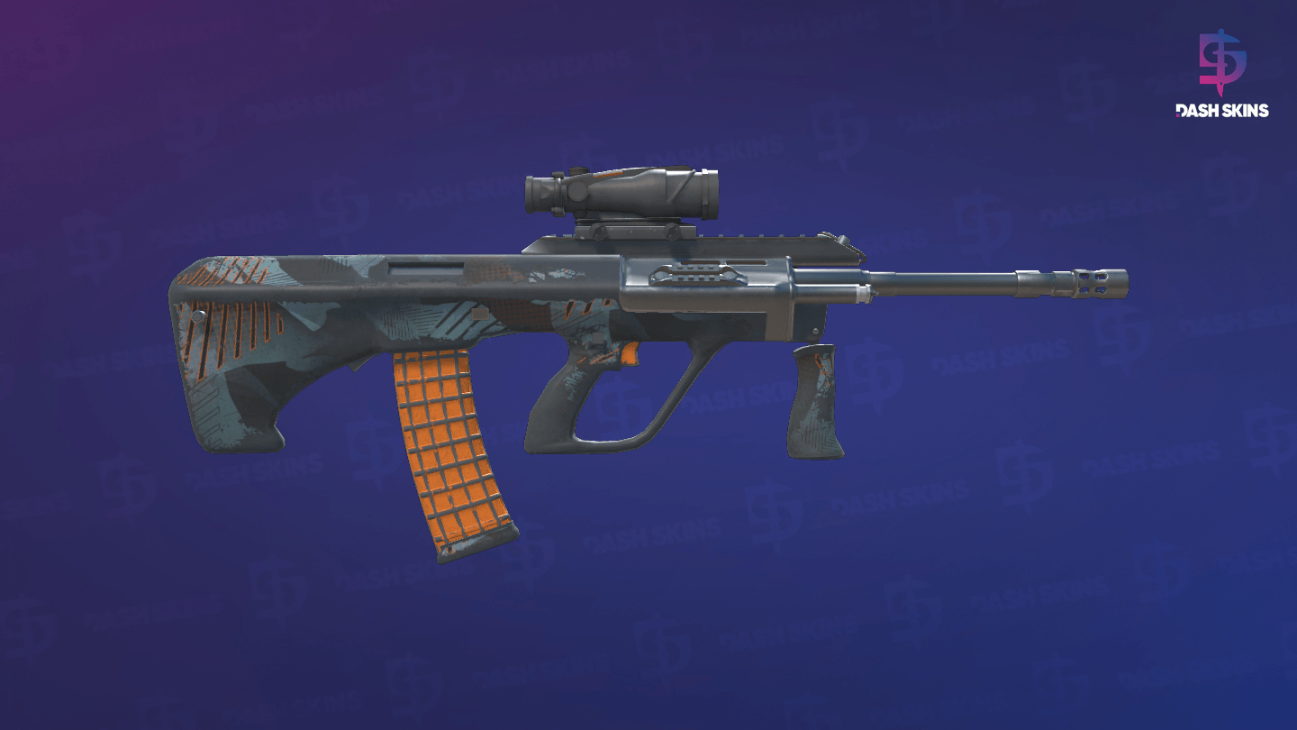 AUG | Amber Slipstream (Well-Worn) - Backside Screenshot