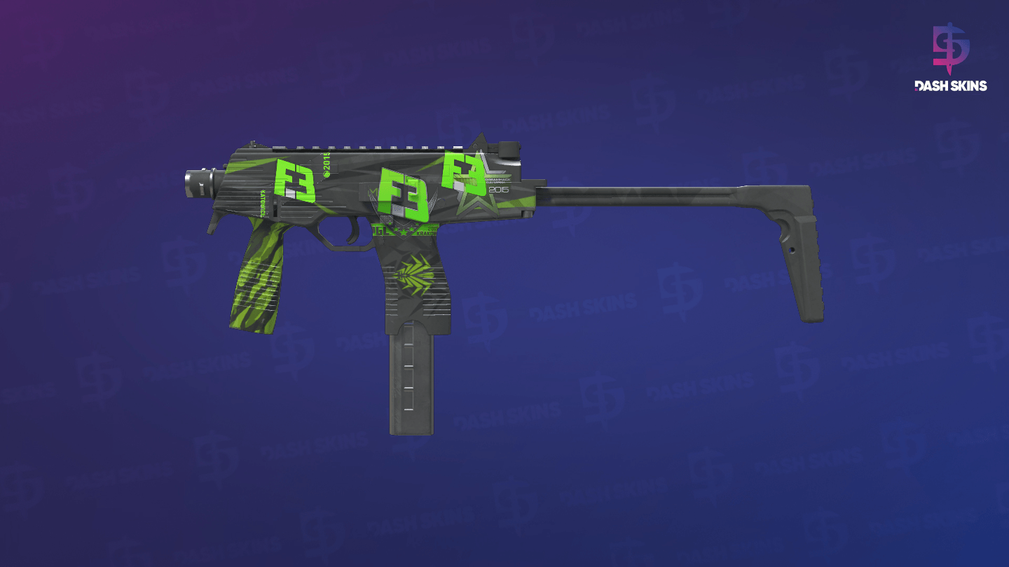MP9 | Deadly Poison (Well-Worn) - Frontside Screenshot