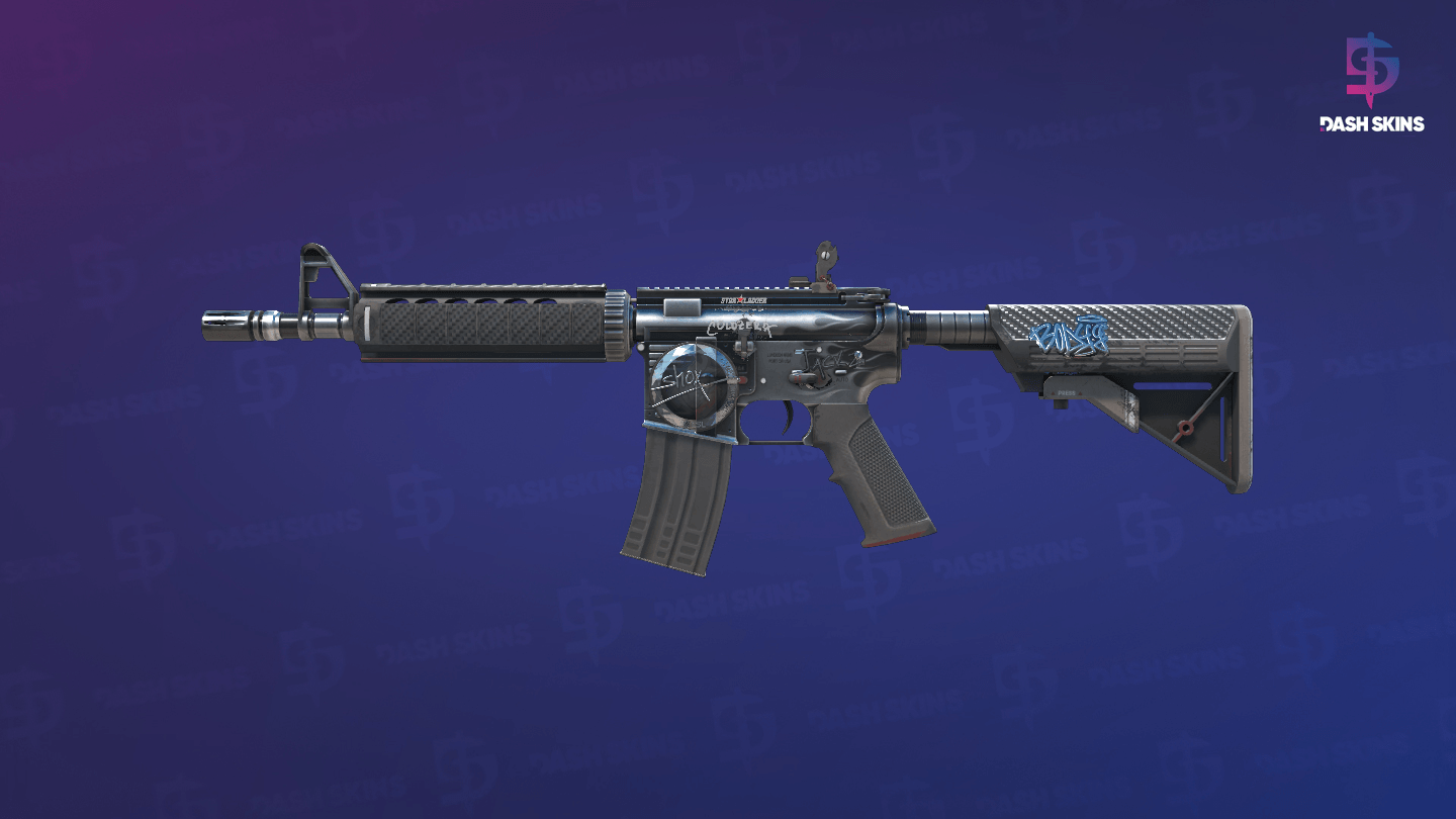 M4A4 | Magnesium (Well-Worn) - Frontside Screenshot
