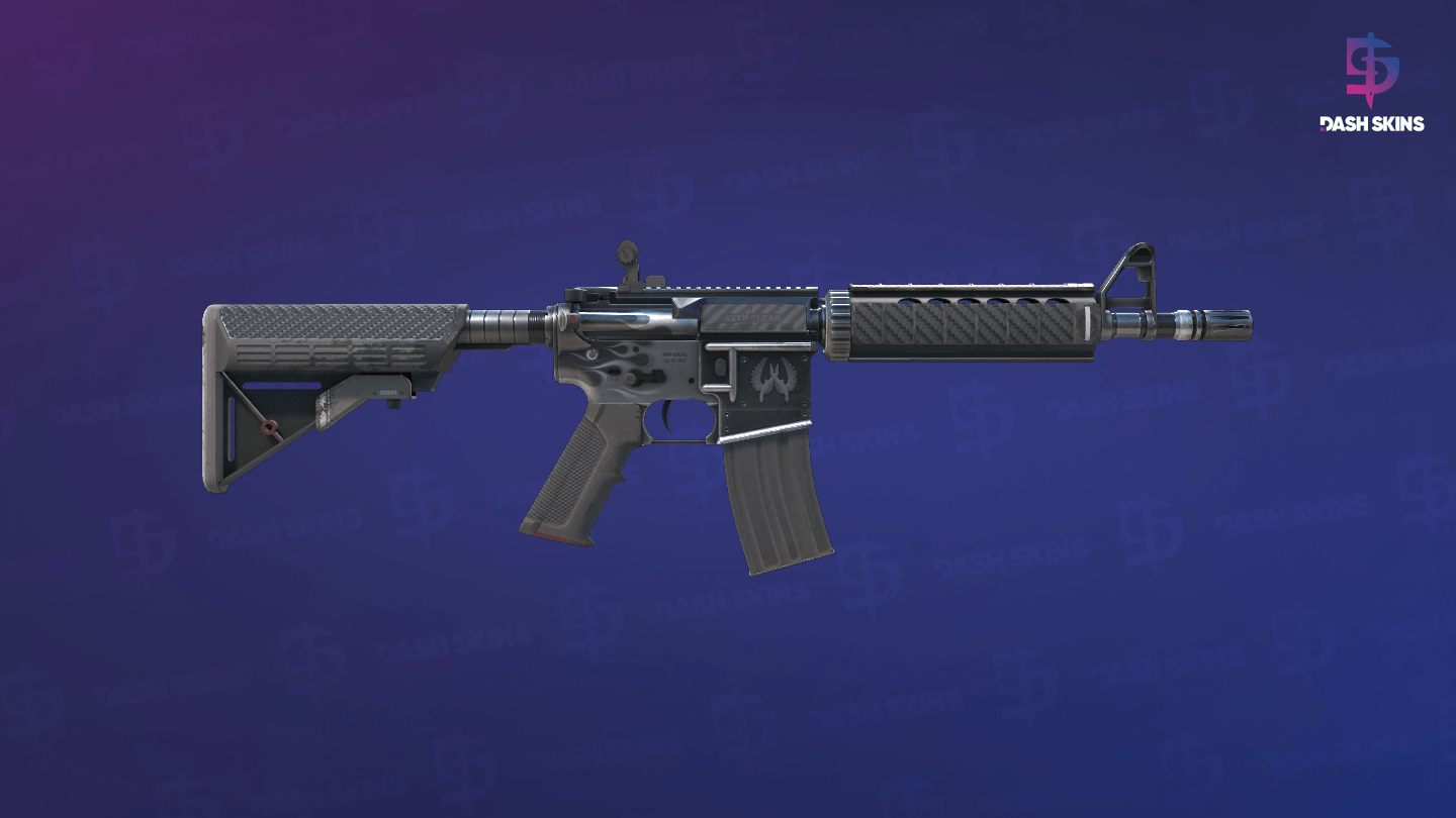 M4A4 | Magnesium (Well-Worn) - Backside Screenshot