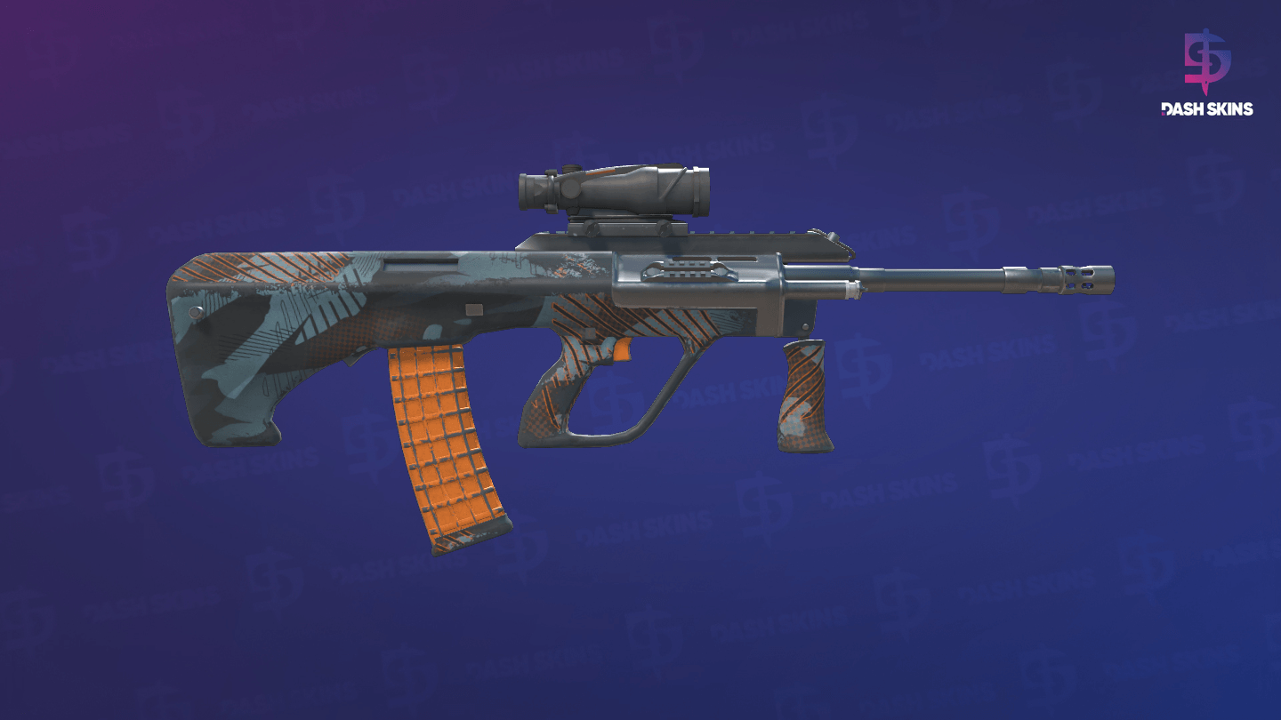 AUG | Amber Slipstream (Field-Tested) - Backside Screenshot