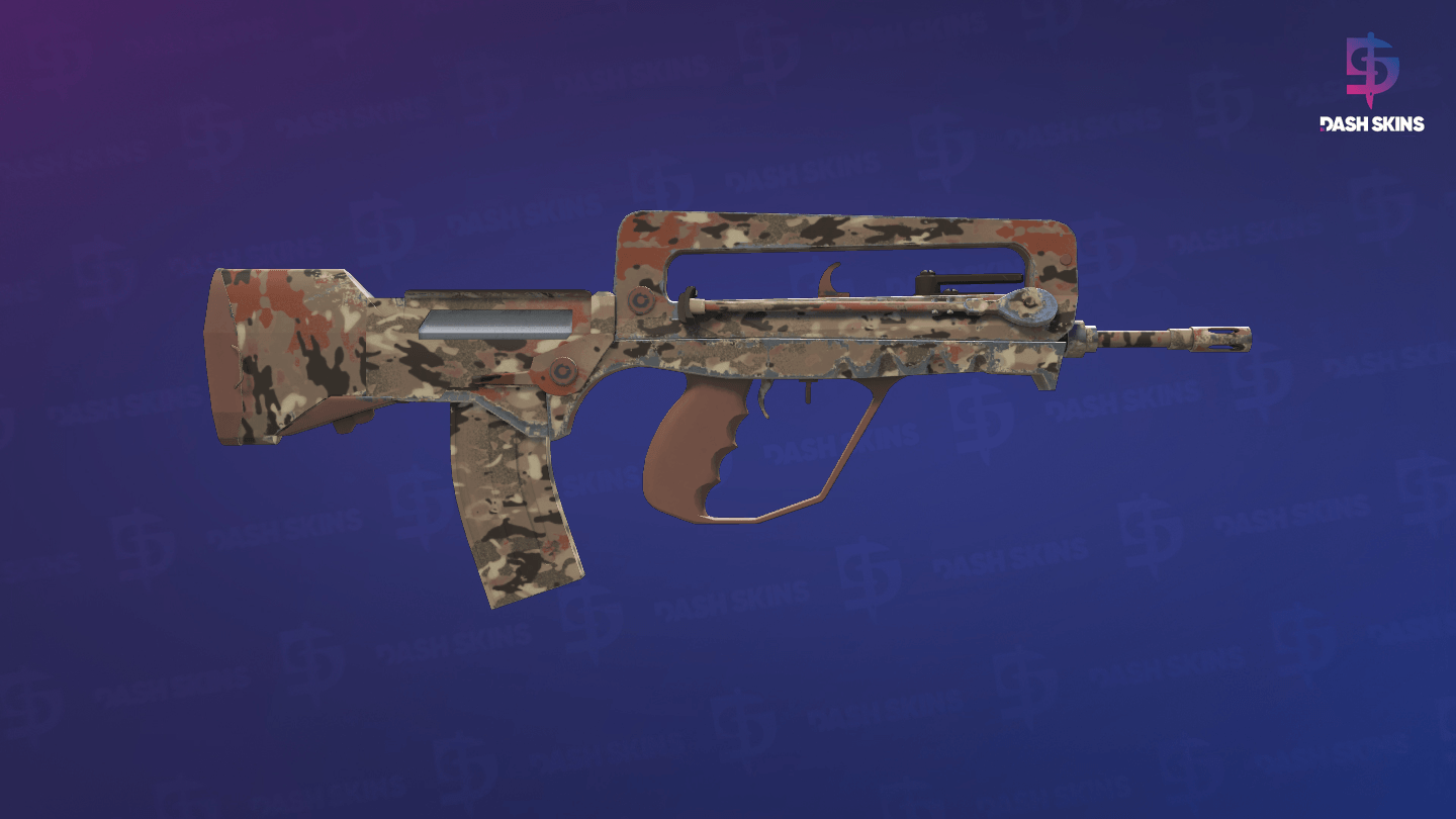 Souvenir FAMAS | CaliCamo (Minimal Wear) - Backside Screenshot