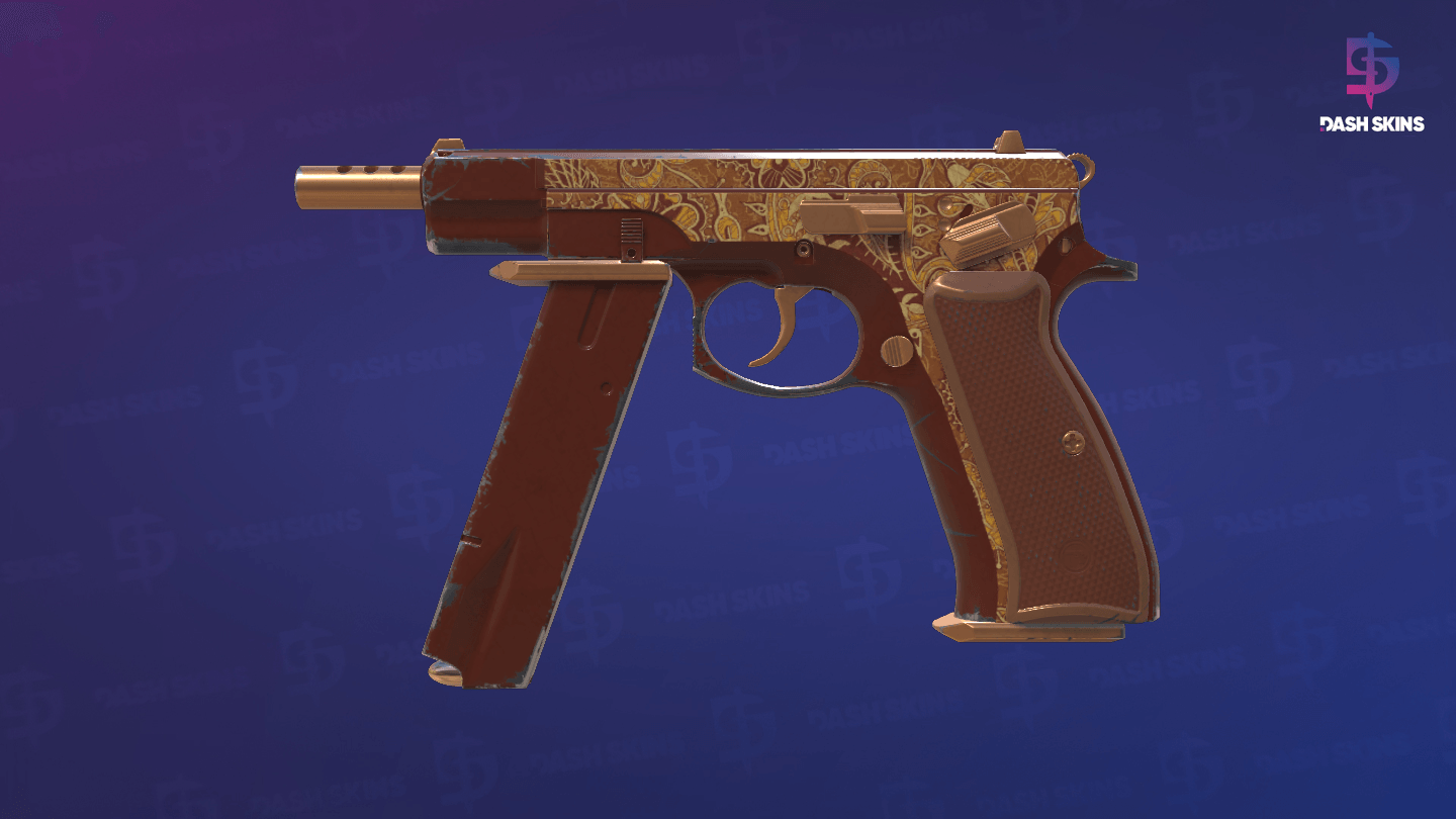 CZ75-Auto | Honey Paisley (Field-Tested) - Frontside Screenshot