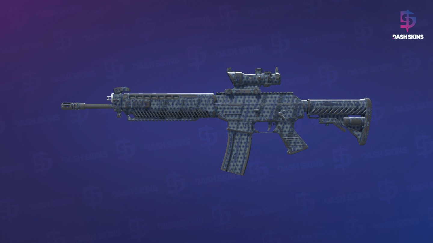 SG 553 | Waves Perforated (Field-Tested) - Frontside Screenshot