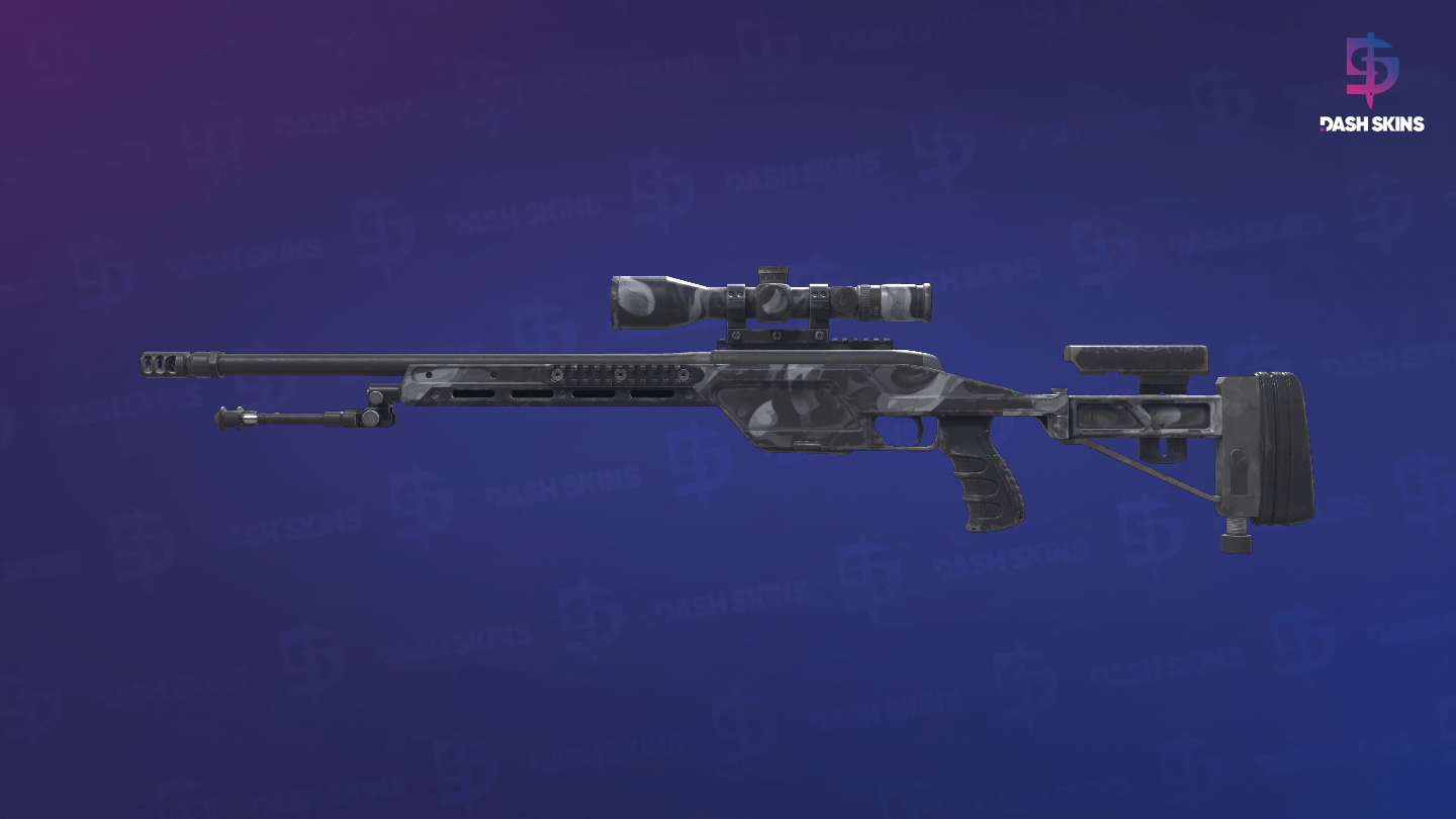 SSG 08 | Grey Smoke (Field-Tested) - Frontside Screenshot