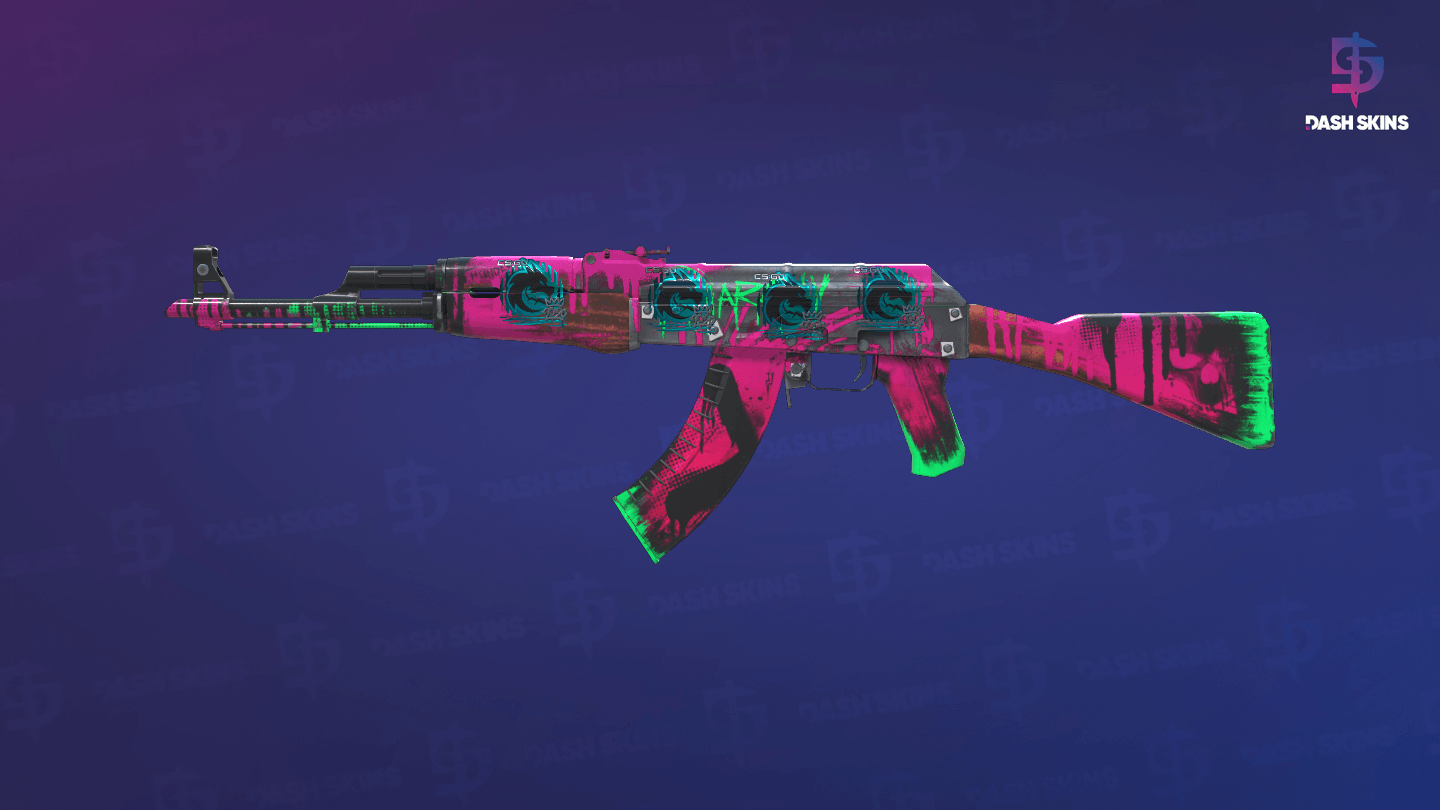 AK-47 | Neon Revolution (Minimal Wear) - Frontside Screenshot
