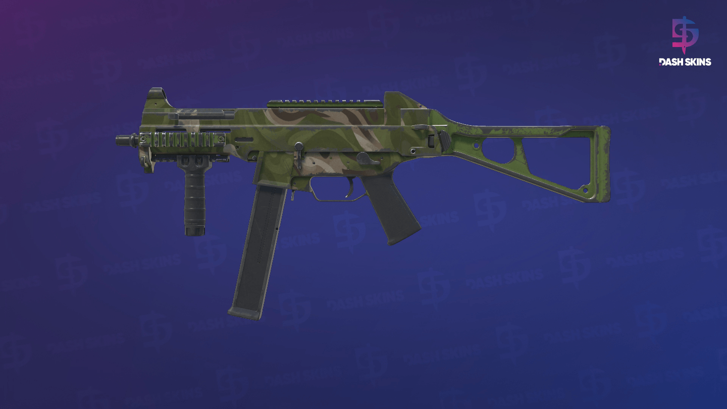 UMP-45 | Green Swirl (Field-Tested) - Frontside Screenshot