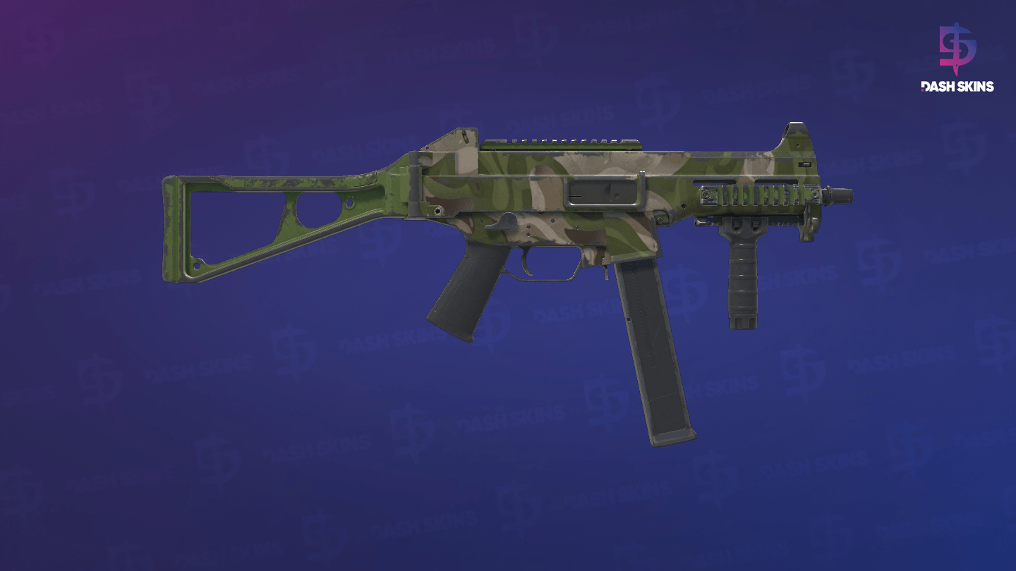 UMP-45 | Green Swirl (Field-Tested) - Backside Screenshot