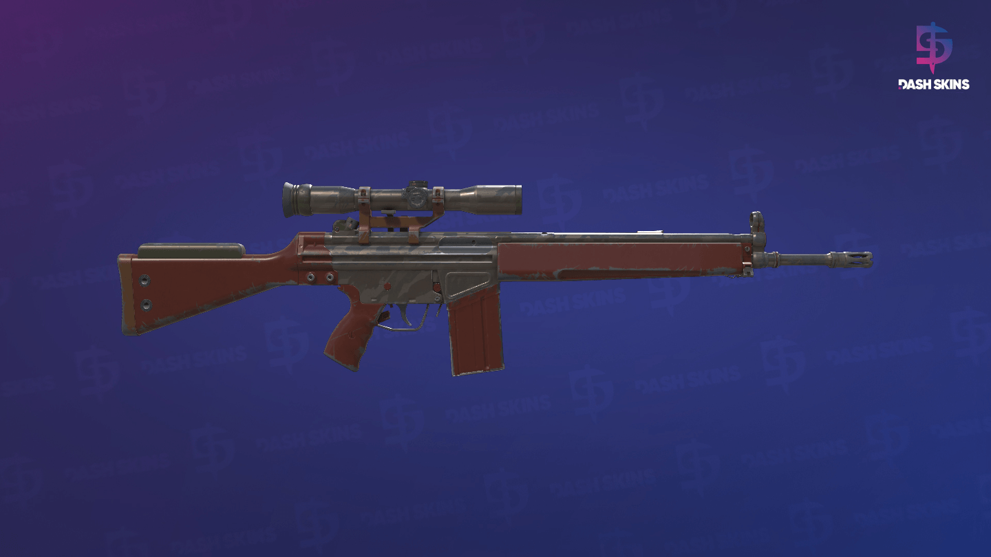 G3SG1 | Red Jasper (Field-Tested) - Backside Screenshot