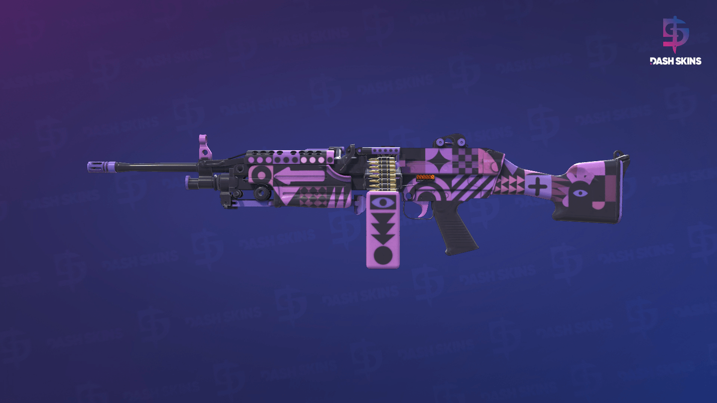 StatTrak™ M249 | Bock Blocks (Minimal Wear) - Frontside Screenshot