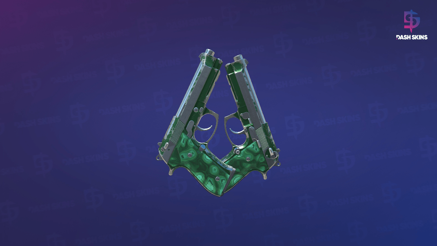 Dual Berettas | Polished Malachite (Field-Tested) - Backside Screenshot