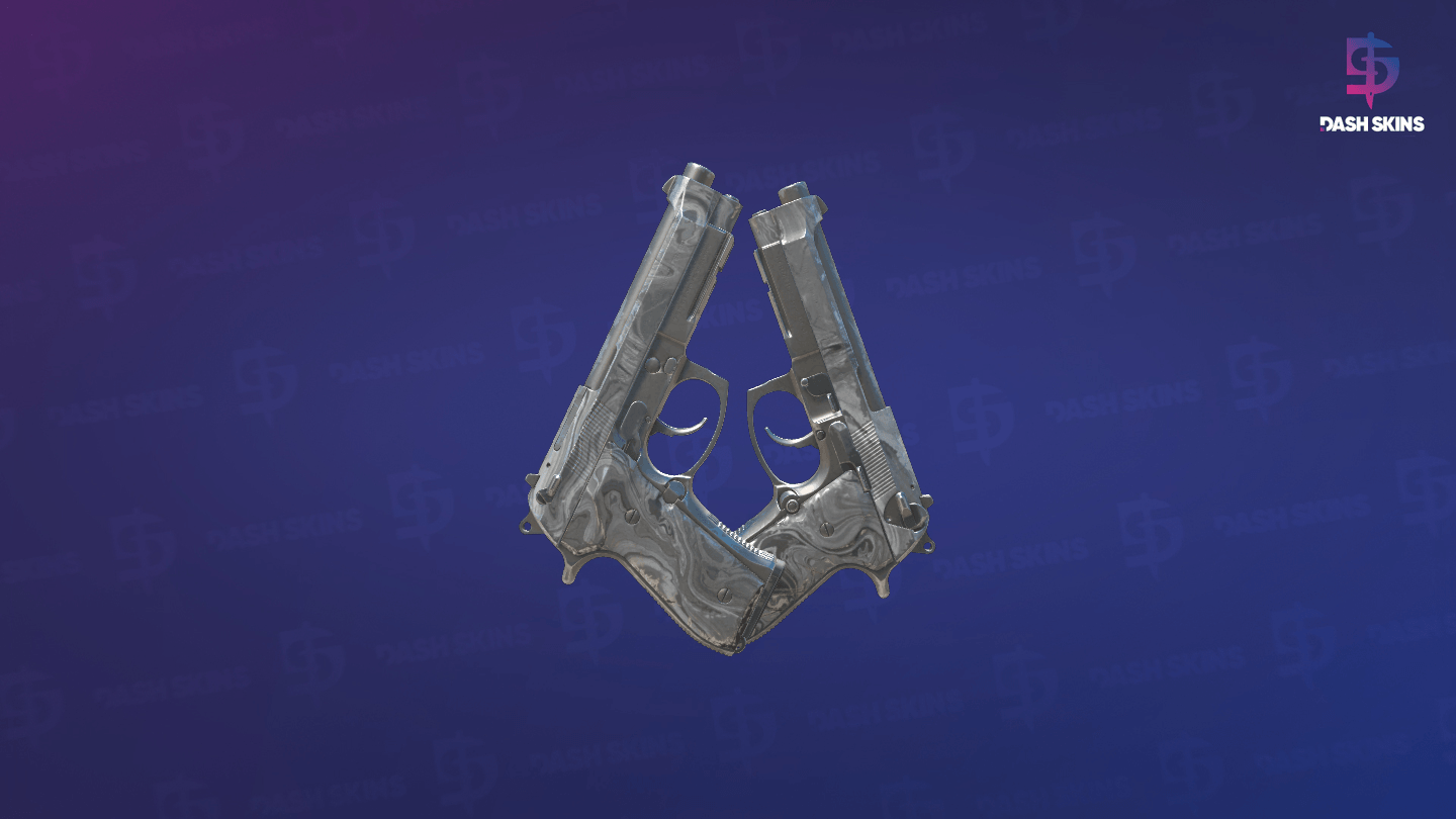 Dual Berettas | Silver Pour (Field-Tested) - Backside Screenshot