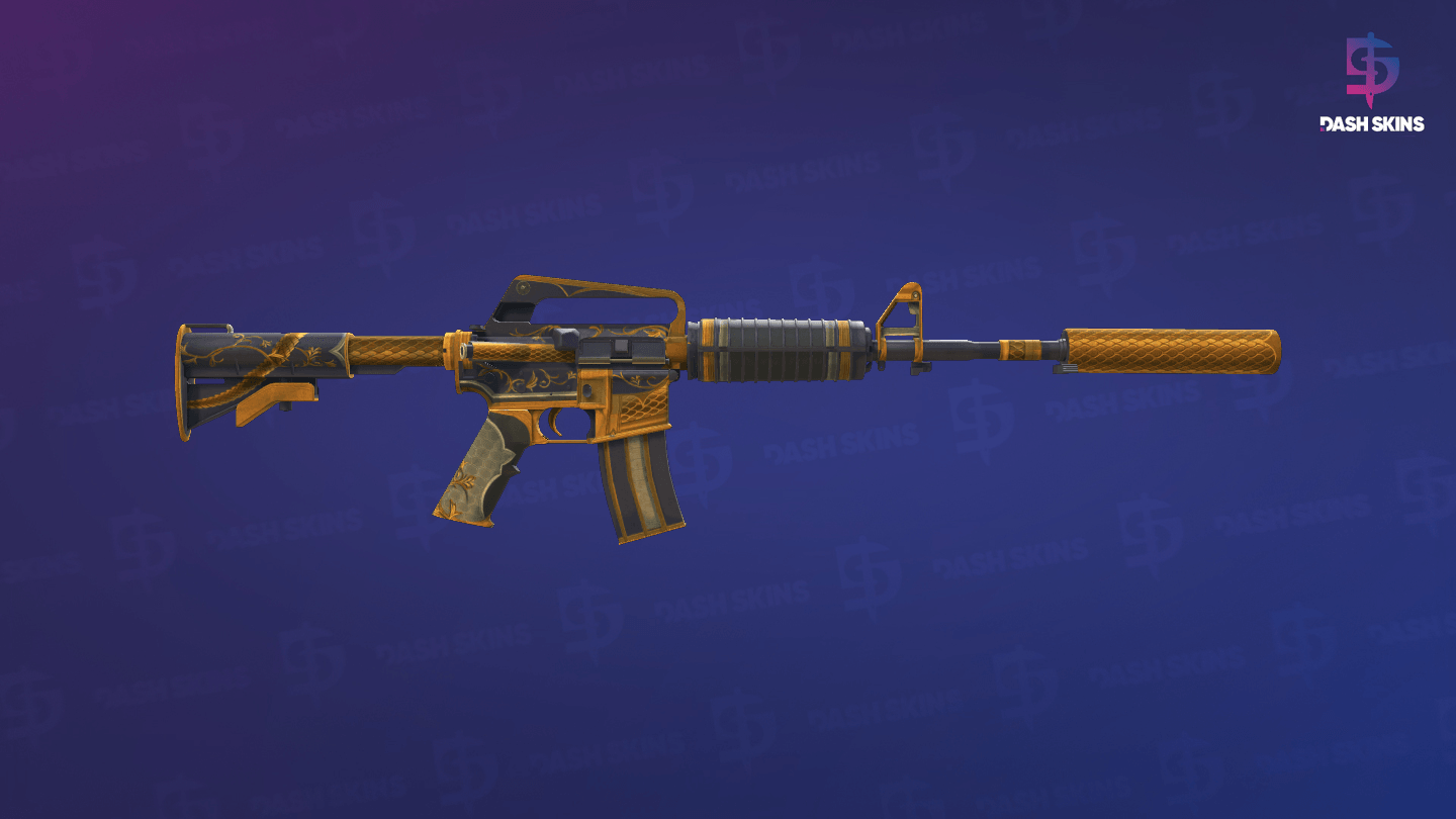 M4A1-S | Golden Coil (Field-Tested) - Backside Screenshot
