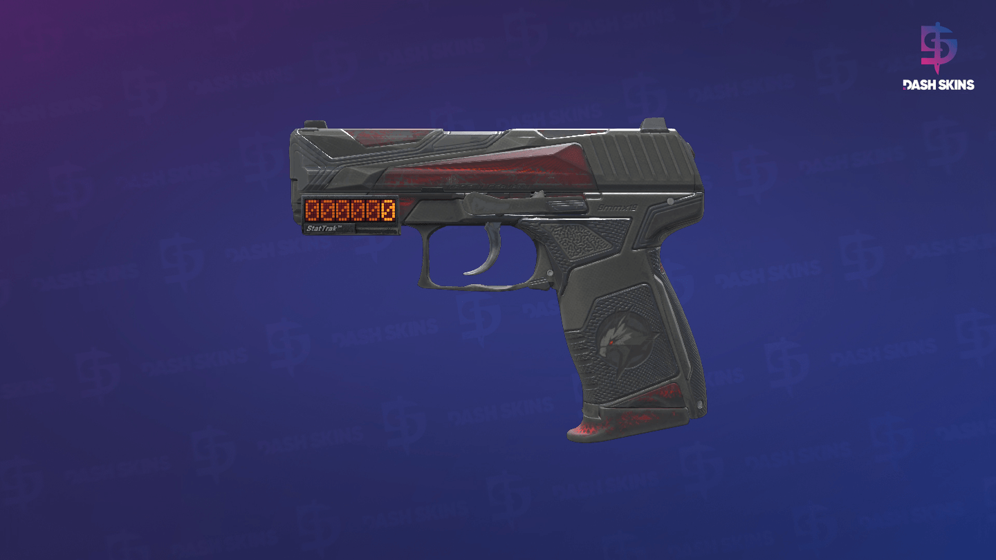 StatTrak™ P2000 | Red Wing (Well-Worn) - Frontside Screenshot