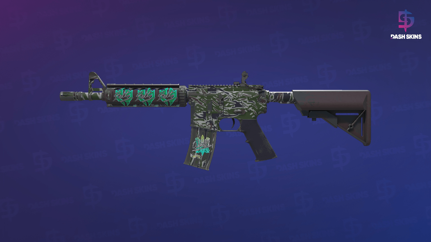 M4A4 | Jungle Tiger (Field-Tested) - Frontside Screenshot