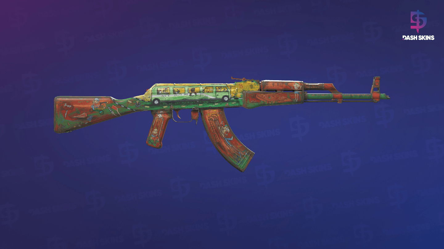 StatTrak™ AK-47 | The Outsiders (Well-Worn) - Backside Screenshot