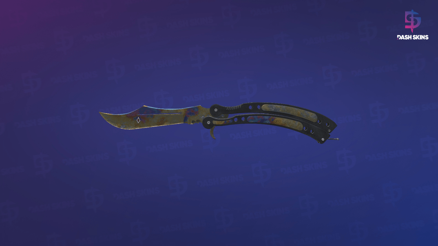 ★ StatTrak™ Butterfly Knife | Case Hardened (Battle-Scarred) - Frontside Screenshot