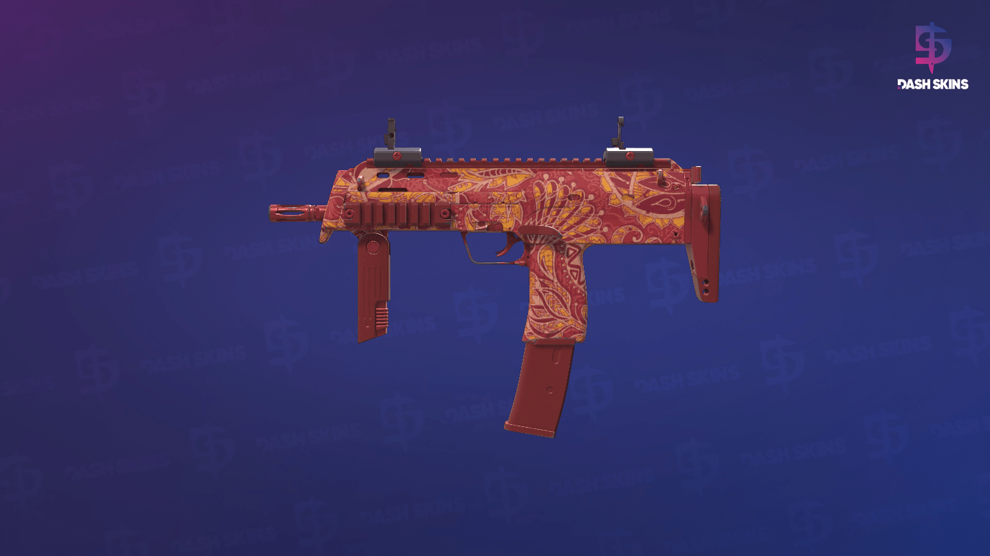MP7 | Coral Paisley (Minimal Wear) - Frontside Screenshot