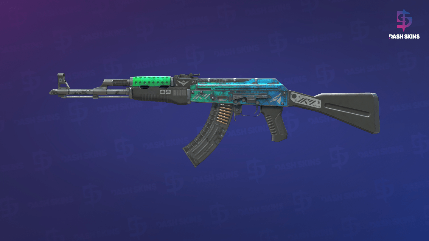 AK-47 | Ice Coaled (Battle-Scarred) - Frontside Screenshot