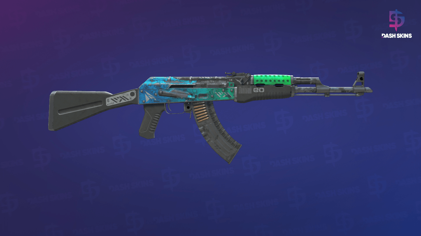 AK-47 | Ice Coaled (Battle-Scarred) - Backside Screenshot