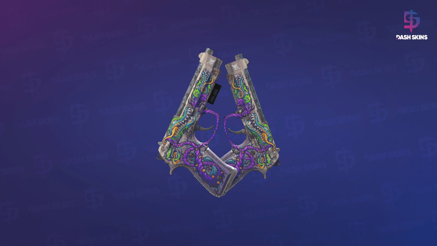 StatTrak™ Dual Berettas | Flora Carnivora (Well-Worn) - Backside Screenshot