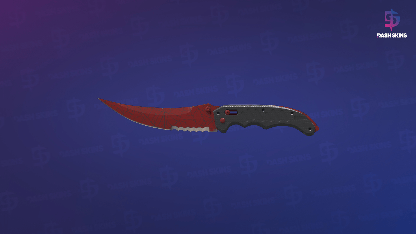 ★ Flip Knife | Crimson Web (Minimal Wear) - Backside Screenshot