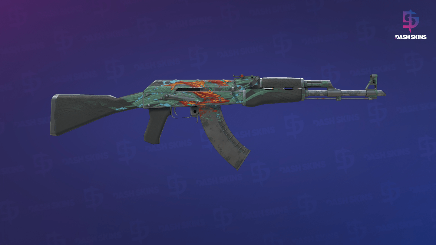 AK-47 | Aquamarine Revenge (Battle-Scarred) - Backside Screenshot