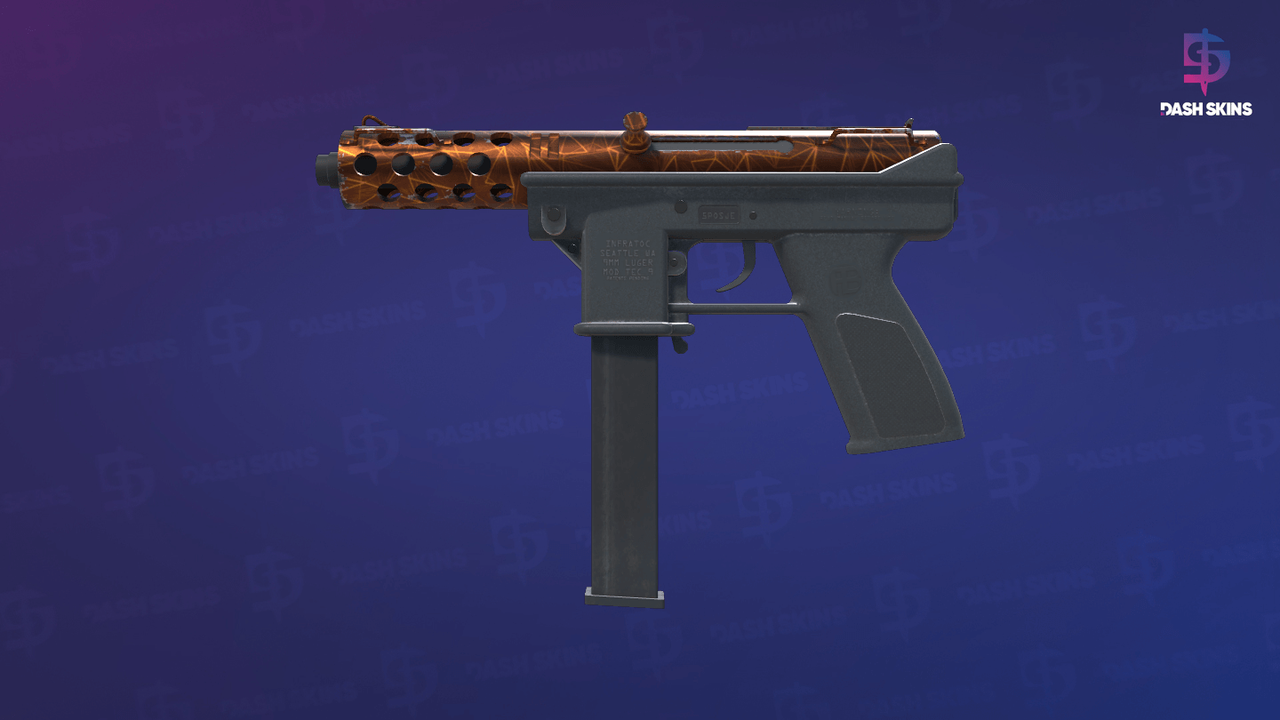 Tec-9 | Red Quartz (Factory New) - Frontside Screenshot