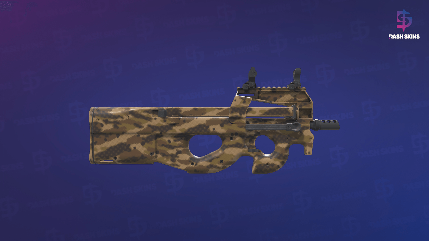 P90 | Desert Halftone (Factory New) - Backside Screenshot