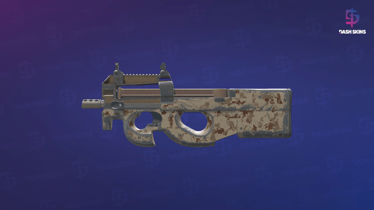 P90 | Desert DDPAT (Well-Worn) - Frontside Screenshot