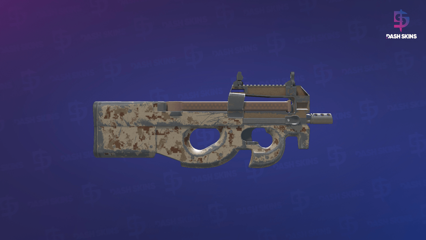P90 | Desert DDPAT (Well-Worn) - Backside Screenshot