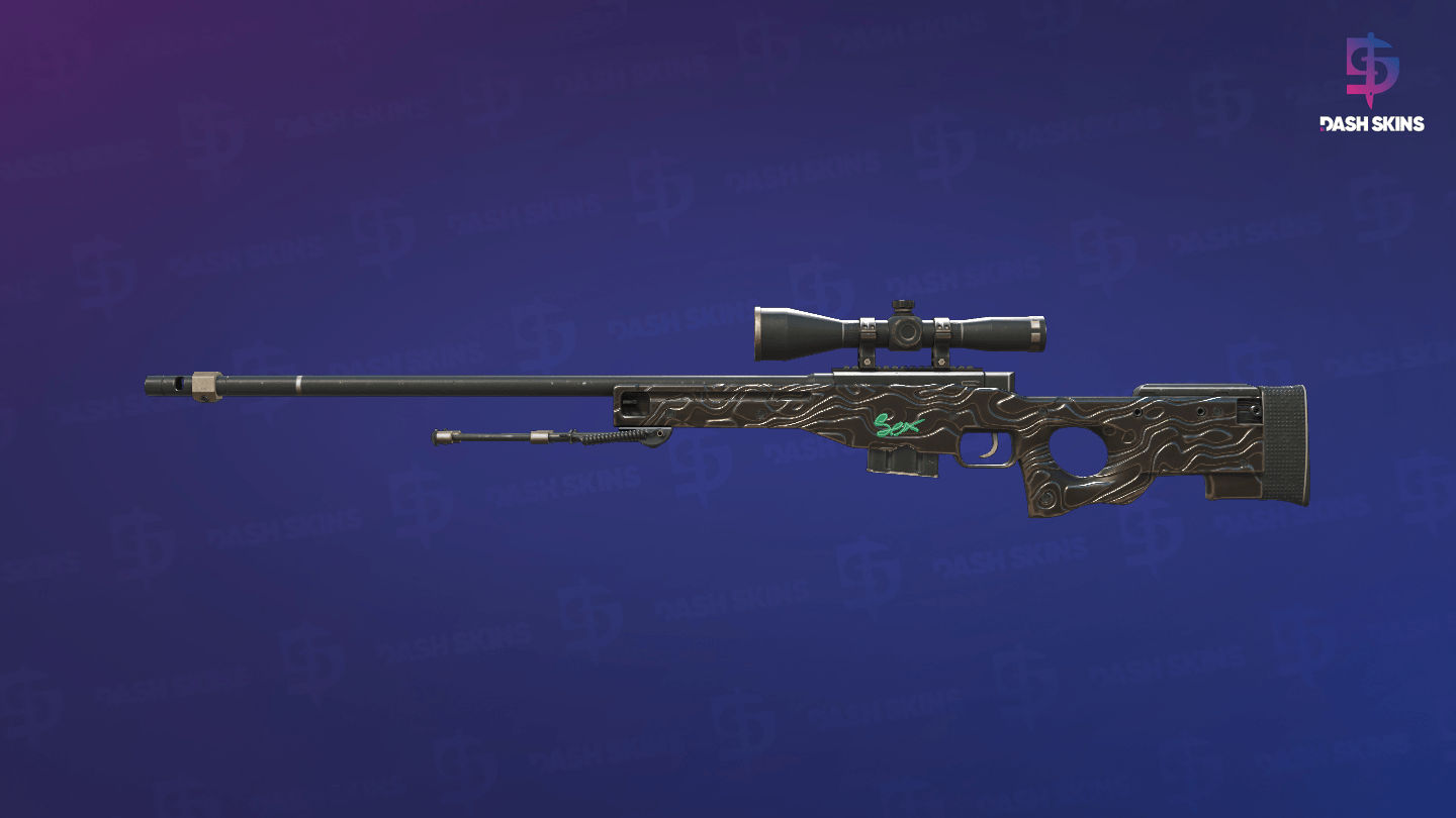 AWP | Black Nile (Well-Worn) - Frontside Screenshot