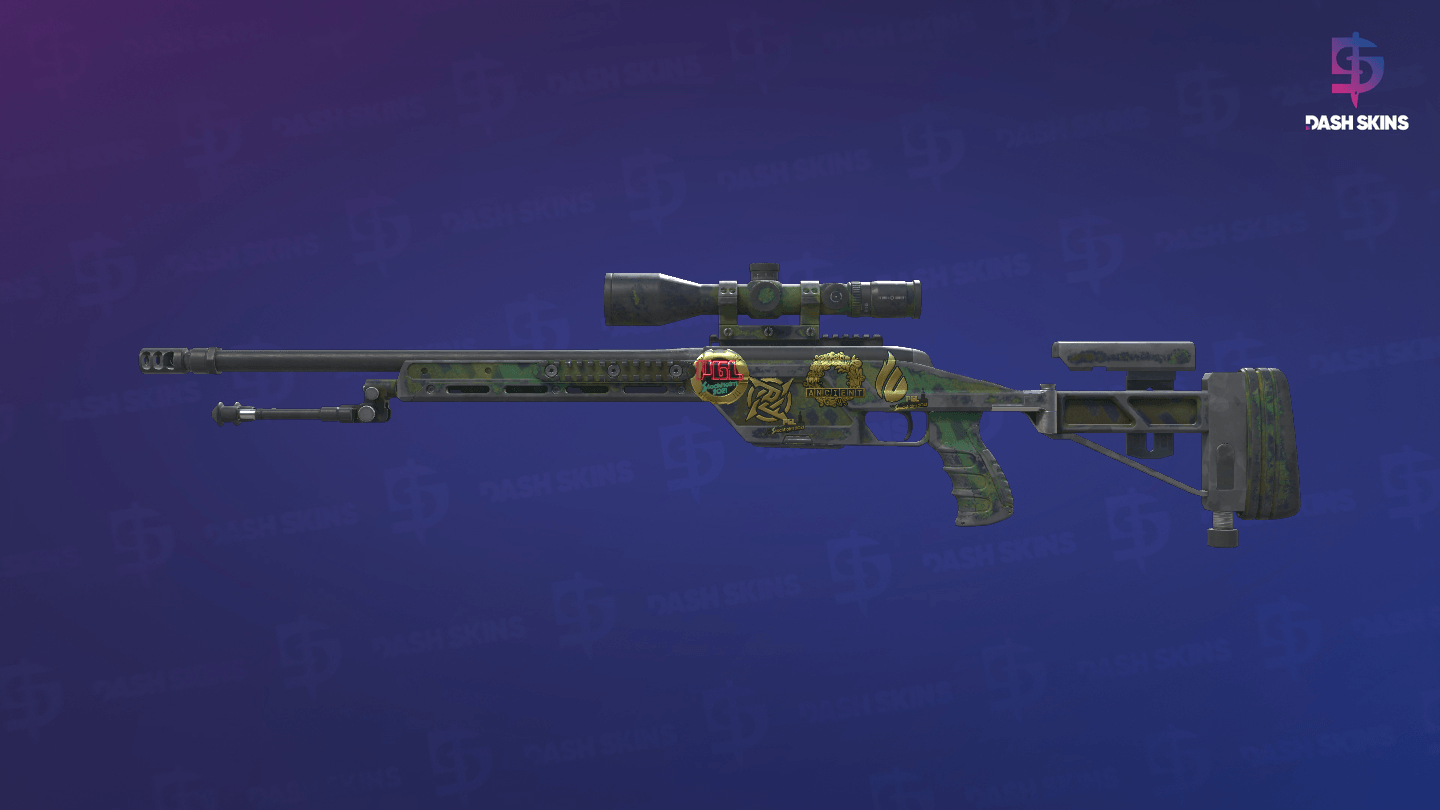 Souvenir SSG 08 | Jungle Dashed (Battle-Scarred) - Frontside Screenshot