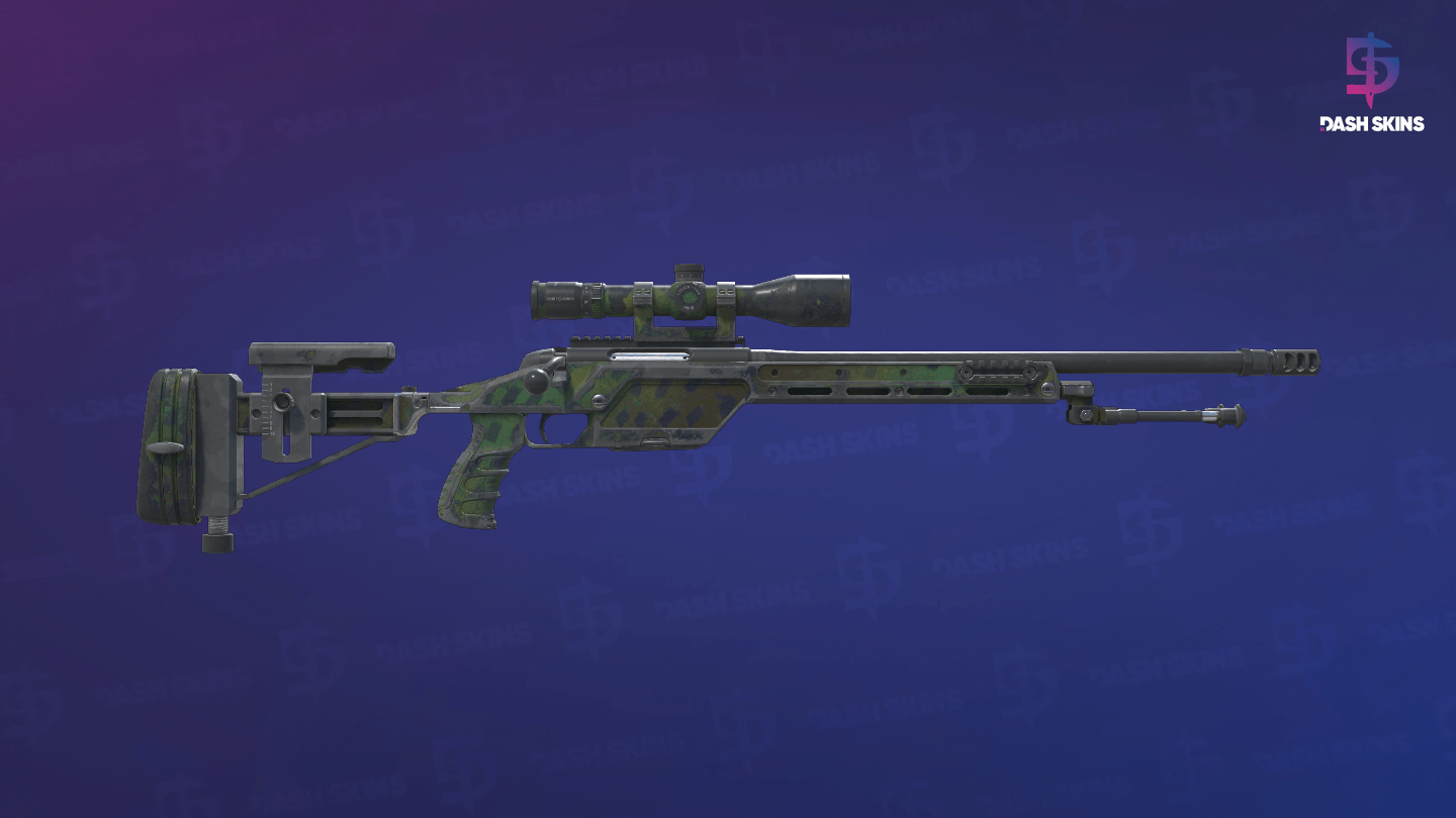 Souvenir SSG 08 | Jungle Dashed (Battle-Scarred) - Backside Screenshot