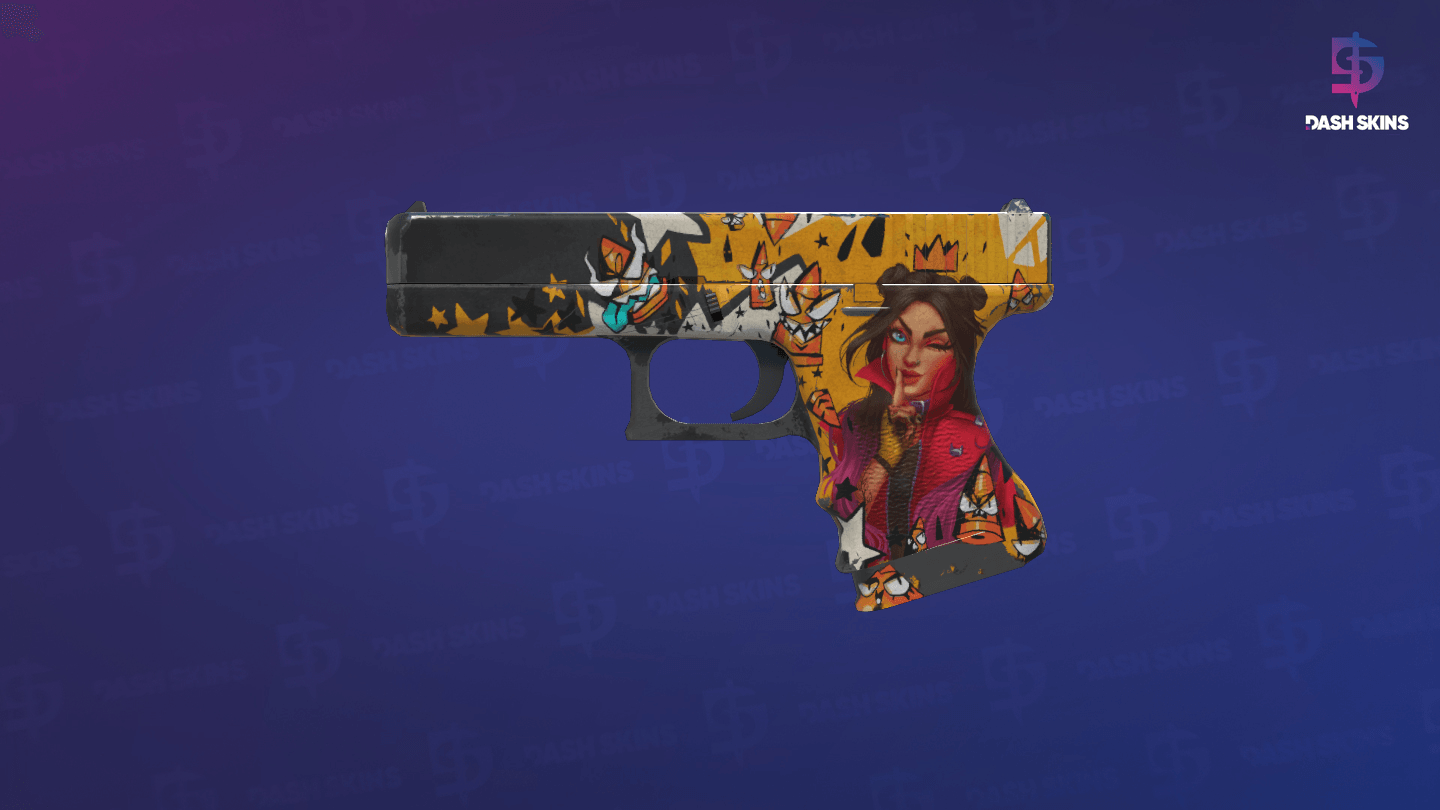 Glock-18 | Bullet Queen (Well-Worn) - Frontside Screenshot