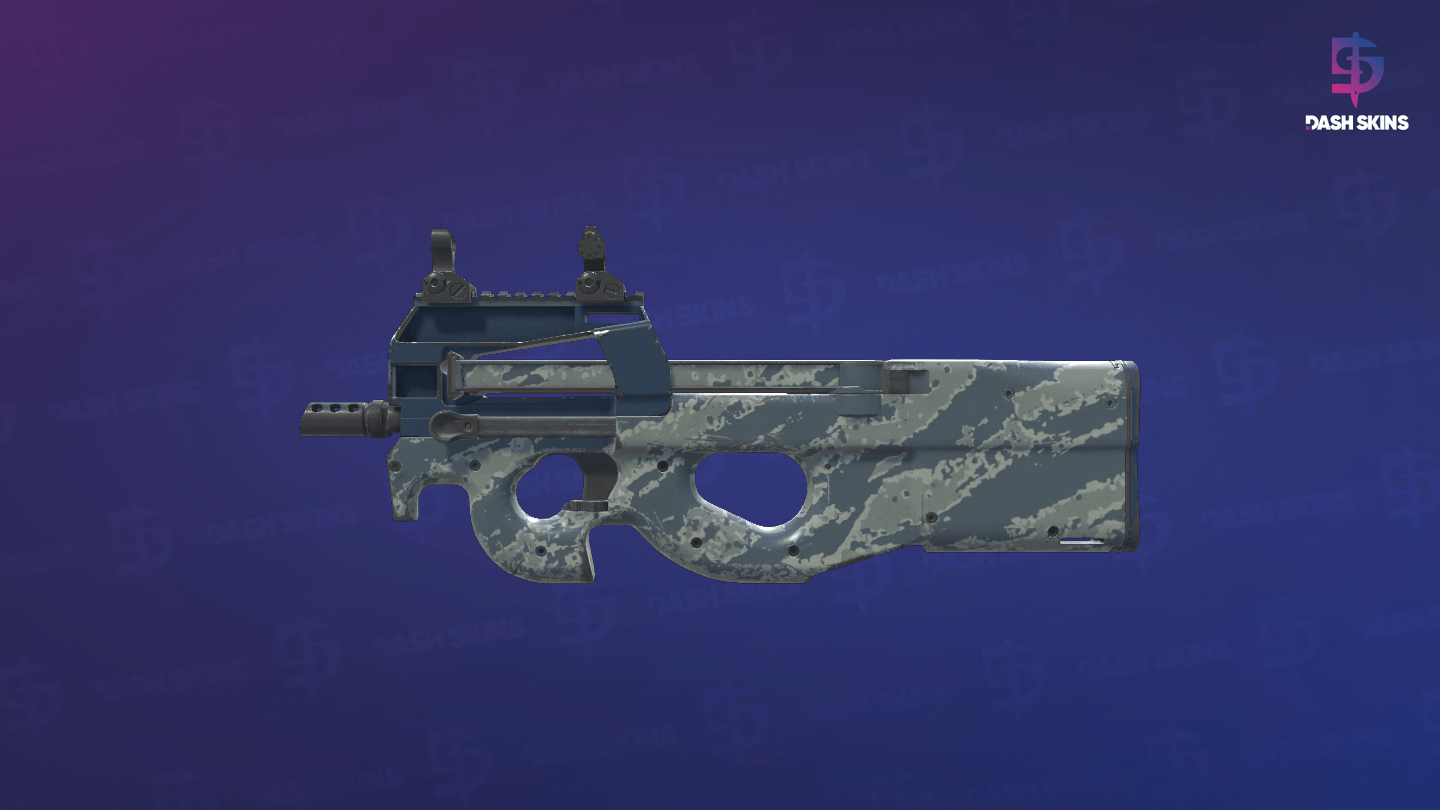 P90 | Blue Tac (Field-Tested) - Frontside Screenshot
