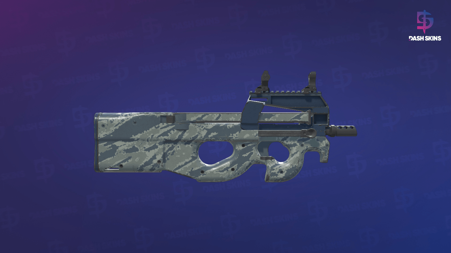 P90 | Blue Tac (Field-Tested) - Backside Screenshot